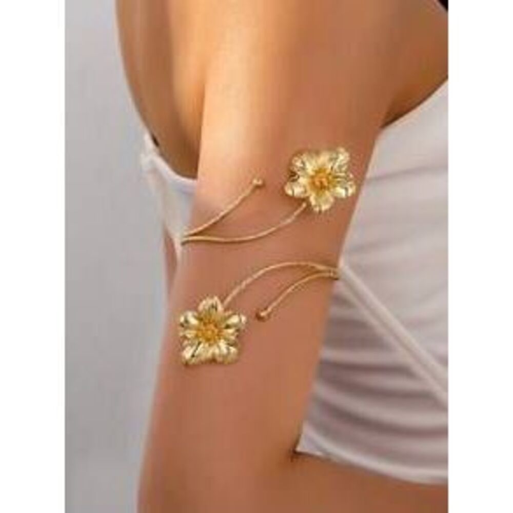 1pc European & Punk Style Exaggerated Alloy Metal Multi-Color Enamel Floral Bra…